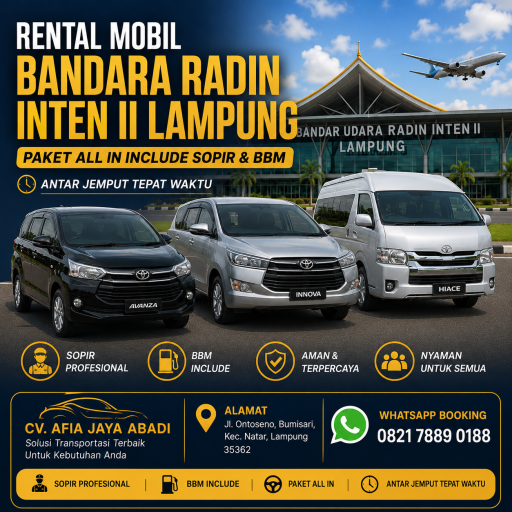 Rental Mobil Bandara Radin Inten II Lampung