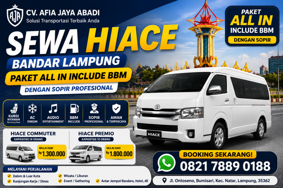 Sewa Hiace Bandar Lampung