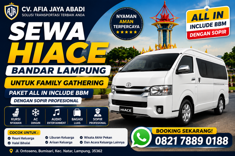 sewa hiace bandar lampung untuk family gathering