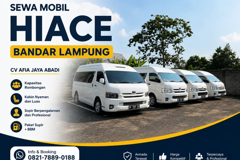 sewa mobil hiace bandar lampung paket wisata